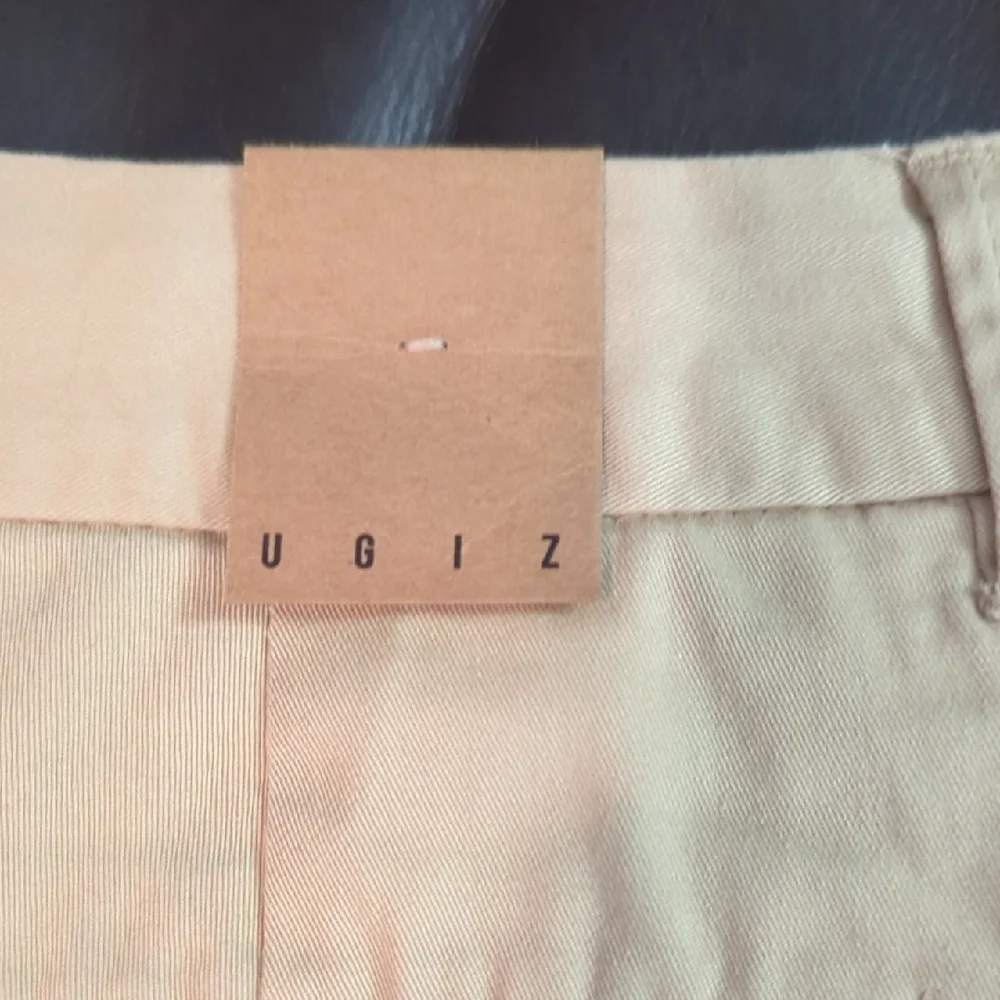 Khaki Cotton Blend‎ Shorts - Tan